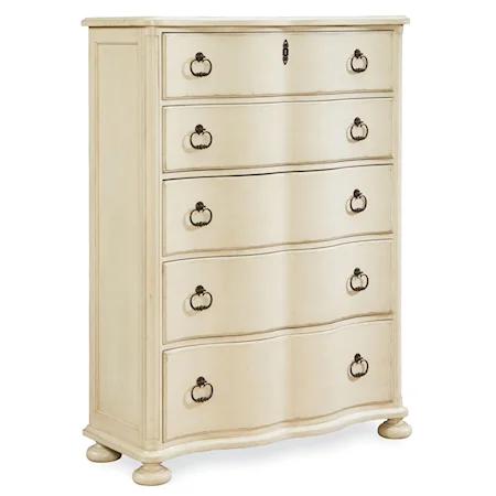 5 Drawer Chest with Serpentine Shaping